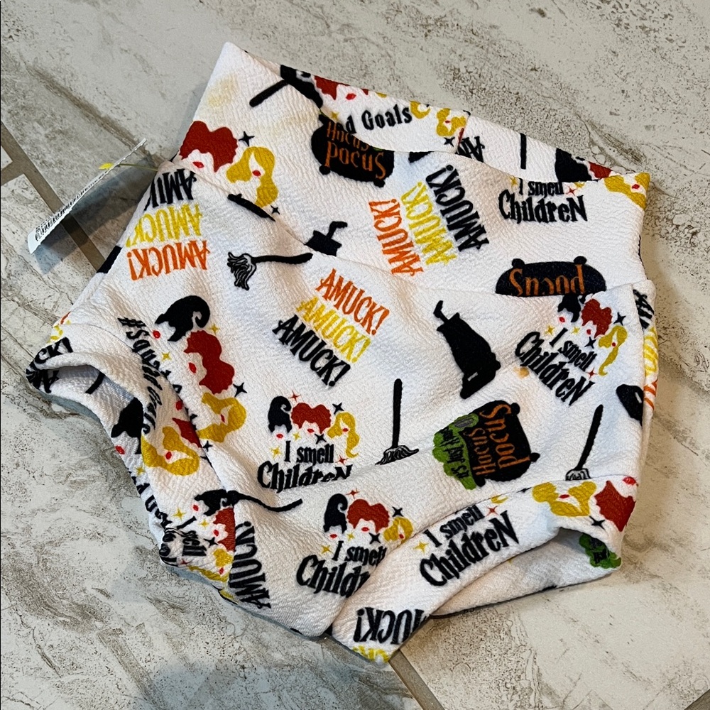 Kids Halloween Themed Printed Shorts